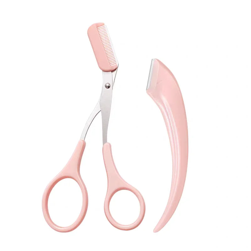 Eyebrow Grooming Set – Scissors with Comb & Safety Razor