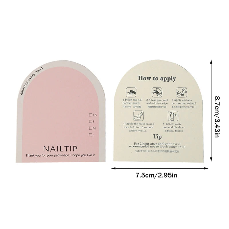 20-Sheet Nail Art Display Cards | Manicure Packaging Props