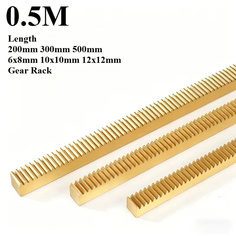 0.5 Mod Brass Gear Rack Spur 200mm 300mm 500mm | VIBE