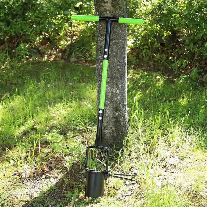 Long-Handled Bulb Planter Tool – 5-in-1 T-Handle Weeder