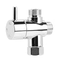 3-Way Shower Head Diverter Valve G1/2 Chrome Switch Adapter