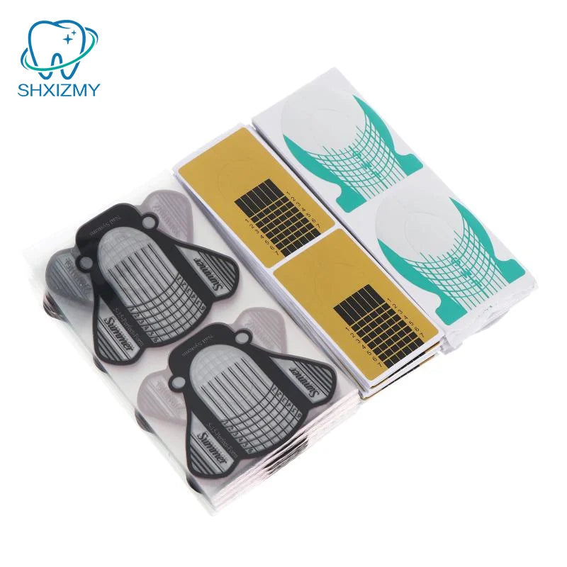 100Pcs Gel Nail Extension Builder Forms – French Nail Art Molds