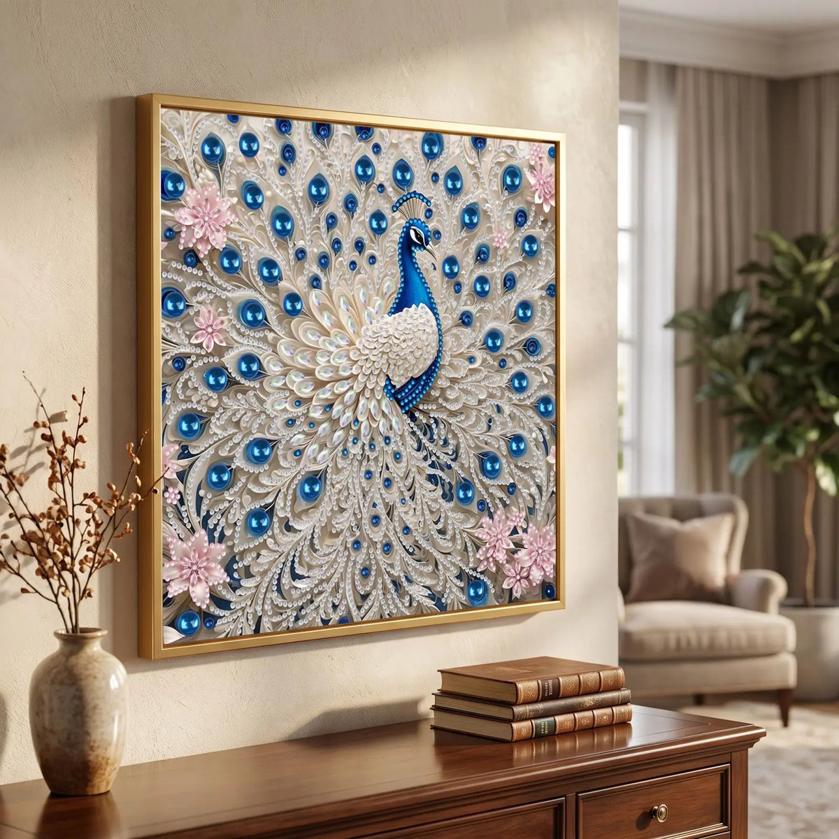 5D Diamond Painting Peacock Kit – Self-Adhesive Wall Art 30×30cm