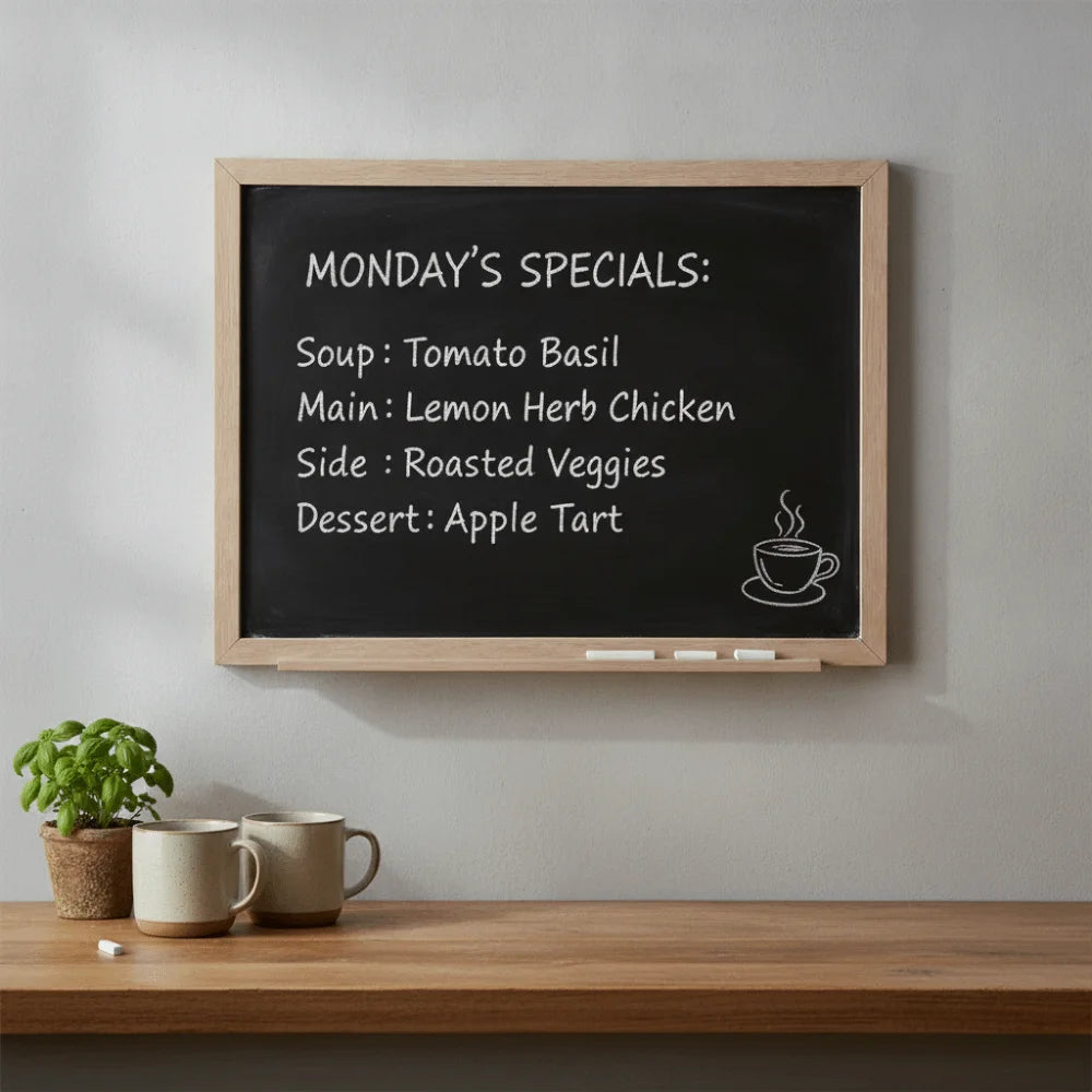 4-Pack Hanging Wooden Chalkboard Signs 7.87x11.8 In Menu Board