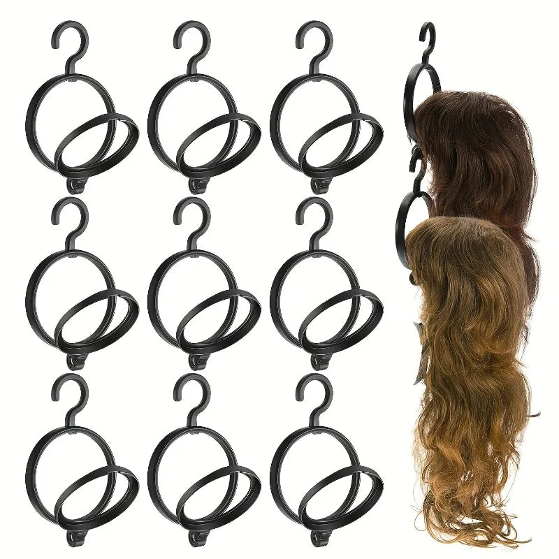 Foldable Hanging Wig Stand – Portable Travel Wig & Hat Holder