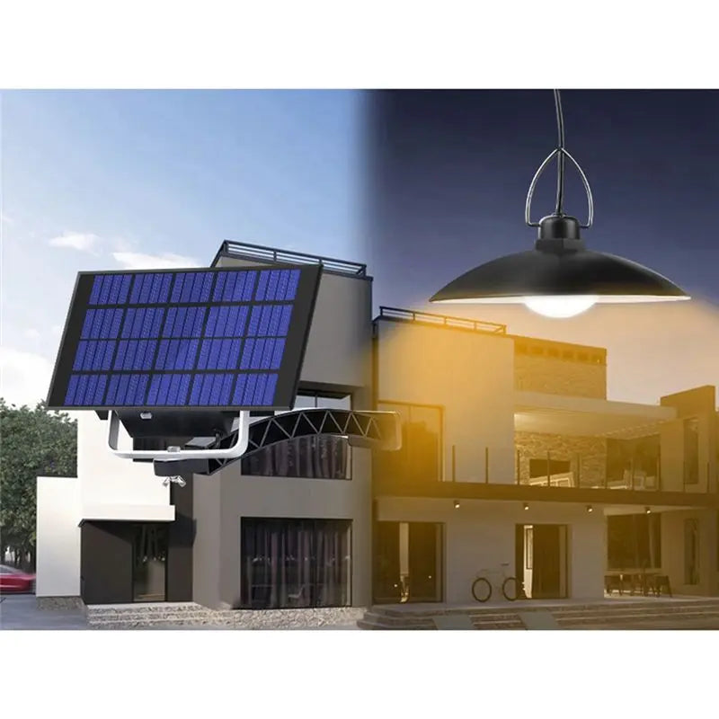 Solar Pendant Light with Remote Control – Outdoor & Indoor LED