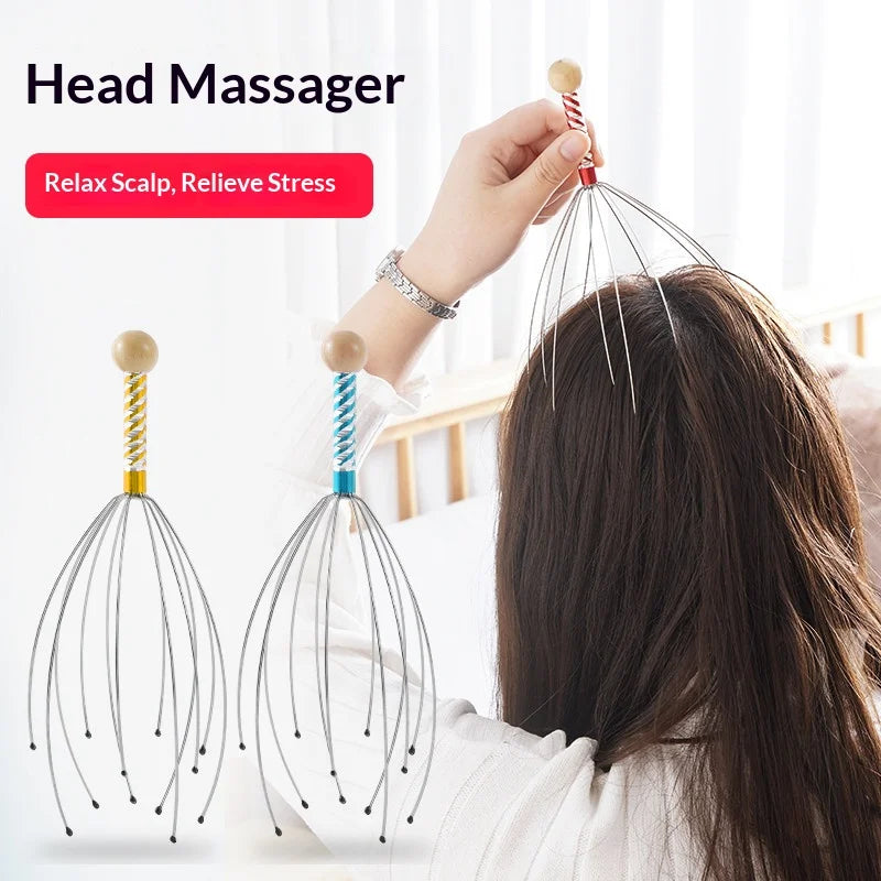 Octopus Scalp Massager Stainless Steel Claw Head Scratcher