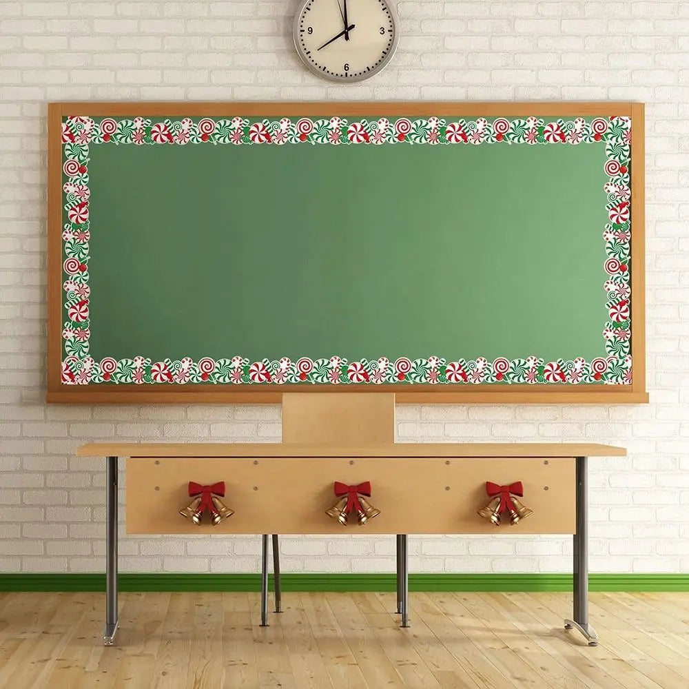 Christmas Border Stickers – Snowflakes, Bells & Candy Designs
