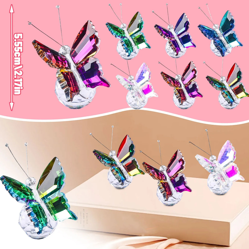 Crystal 3D Butterfly Ornament with Ball Base | Home Décor Gift