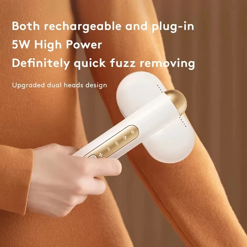 Double Head Electric Fabric Shaver & Lint Remover USB Rechargeable