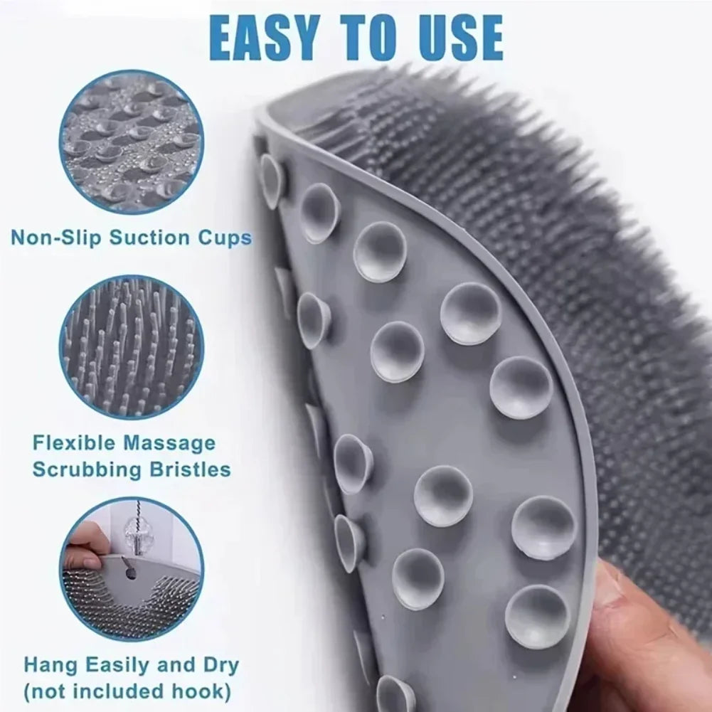 Silicone Foot Scrubber Bath Massage Mat with Suction Cups