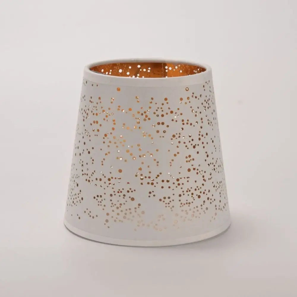 Hollow-Out Cloth Lamp Shade | Golden Ambience Lampshade