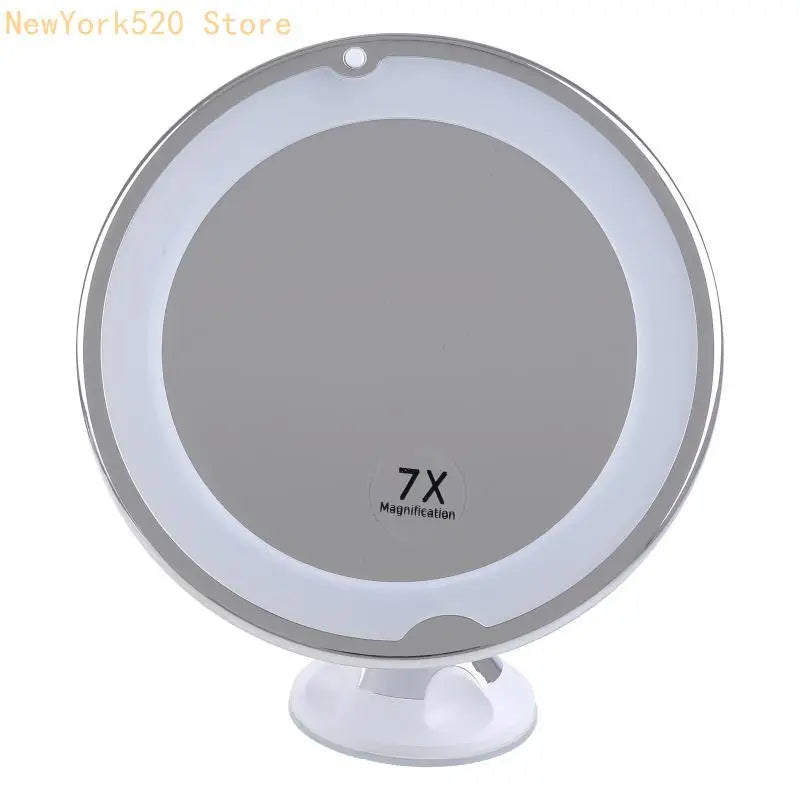 Flexible 7X Magnifying LED Vanity Makeup Mirror – 6 Inch