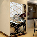 3D Diamond Mirror Wall Sticker Large DIY Home Décor Decal