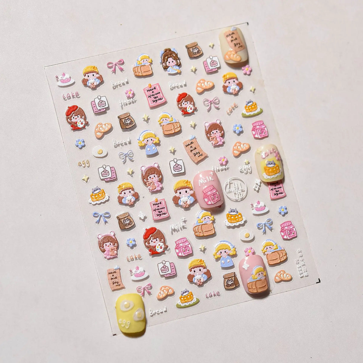Summer Jelly Nail Stickers – Fruit, Bow & Flower Decals