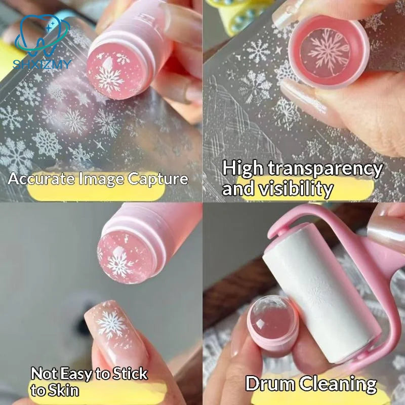 Paw Print Nail Art Stamper & Lint Roller Combo Kit
