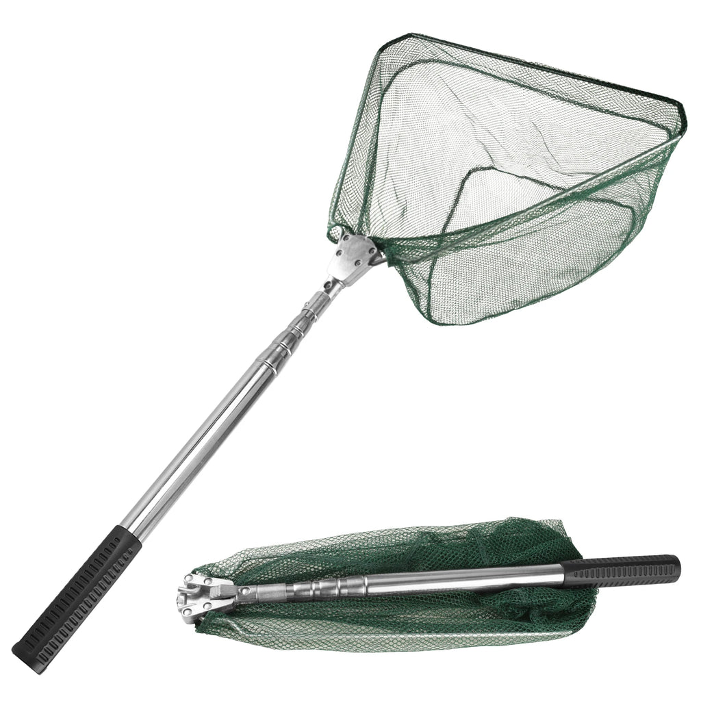 Foldable Fishing Landing Net – Telescoping Stainless Handle