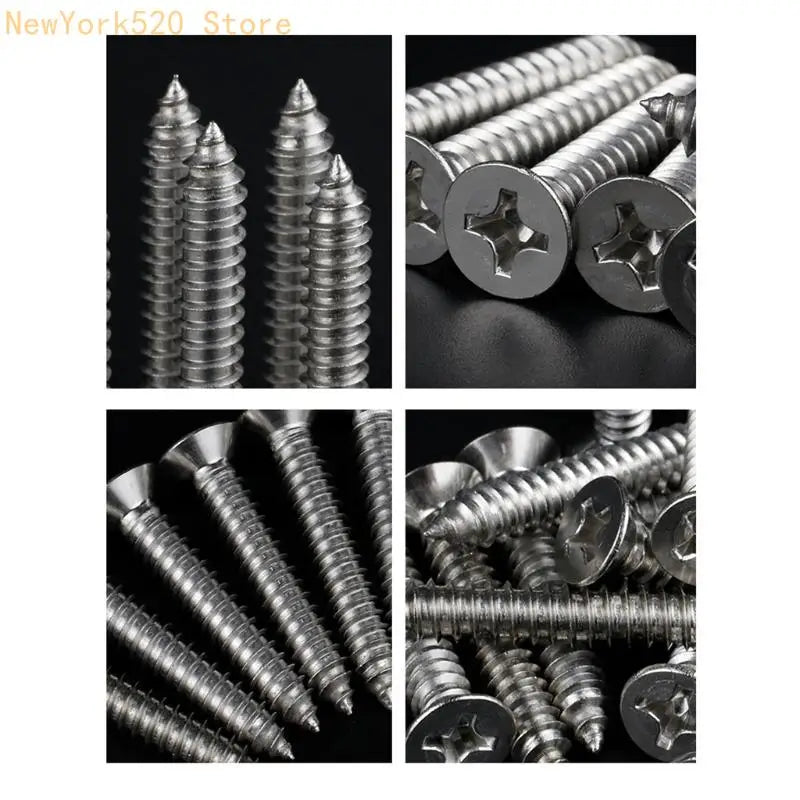 800Pcs 304 Stainless Steel Tapping Screw Assortment Set 8 Sizes