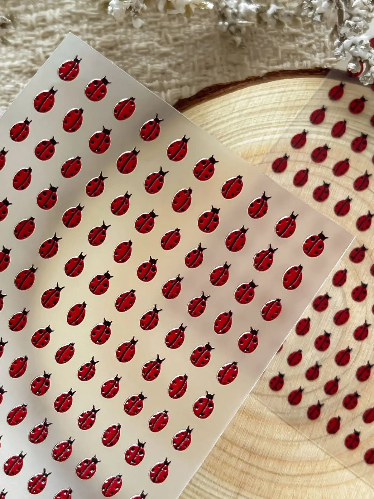 5D Ladybug Nail Art Stickers – Self-Adhesive 3D DIY Decals