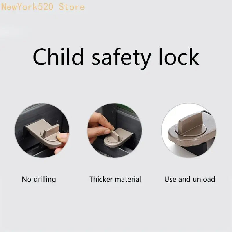 Aluminum Alloy Sliding Door & Window Safety Lock – Child Proof
