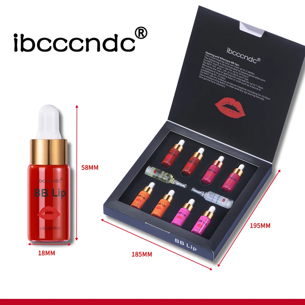 BB Lips Ampoule Serum Set – Semi-Permanent Tinted Lip Gloss Kit