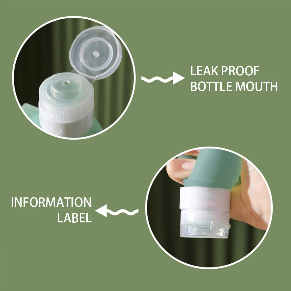 Silicone Travel Bottles 3-Pack – Refillable Leak-Proof Dispensers