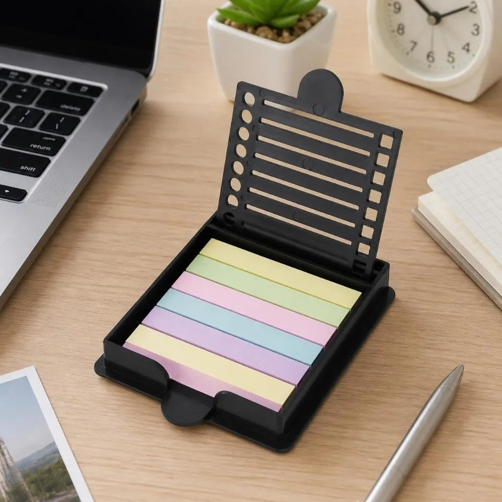 6-Piece Reusable Sticky Note Stencil Set with Storage Box