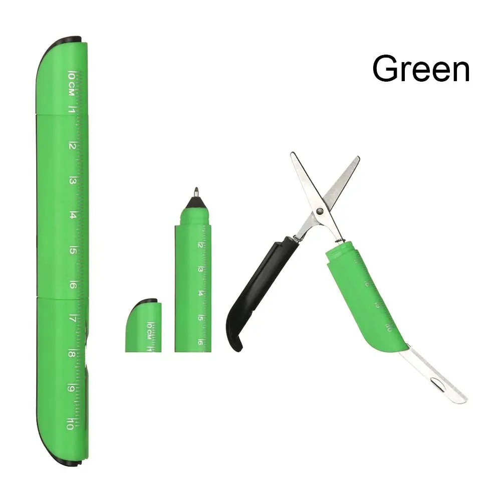 Multifunction Ballpoint Pen with Ruler – 6 Colors, 1.0mm