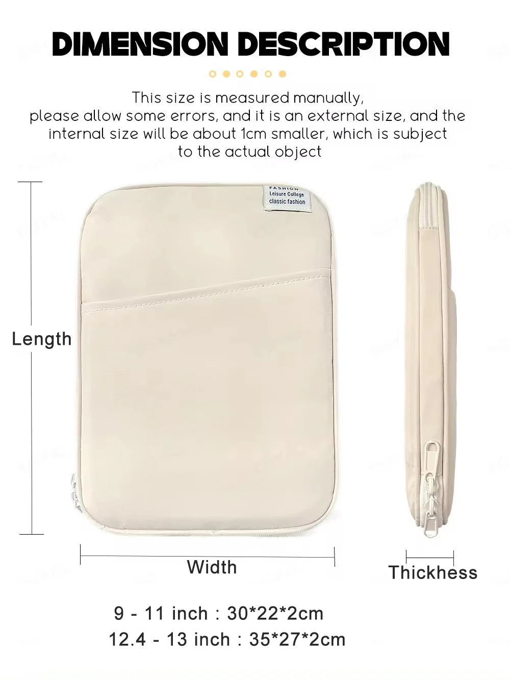 EGYAL Tablet Sleeve Bag 9–13" for iPad Samsung Xiaomi
