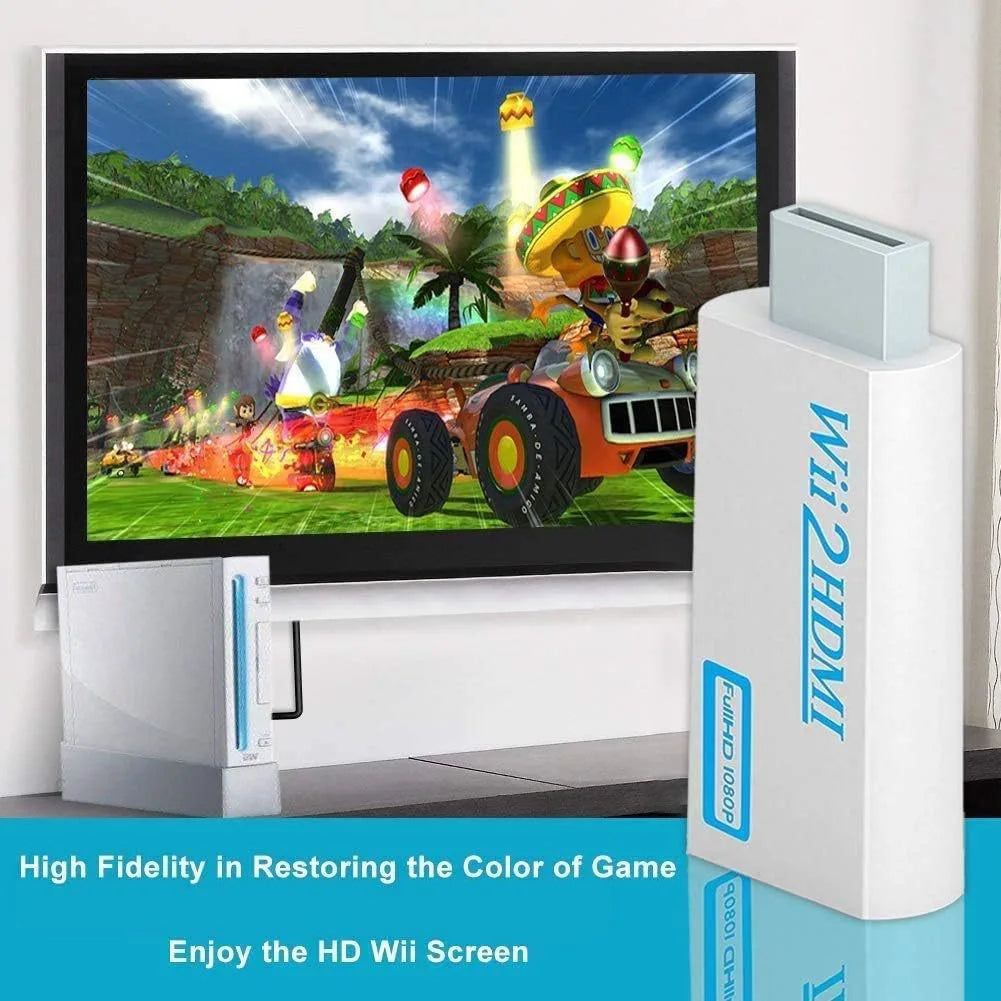 Wii to HDMI Adapter 1080P/720P HD Converter + 3.5mm Audio