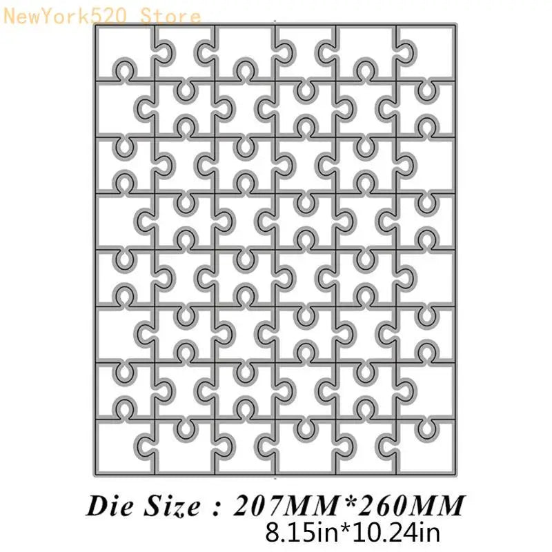 Rectangle Puzzle Metal Cutting Die Stencil – Scrapbooking