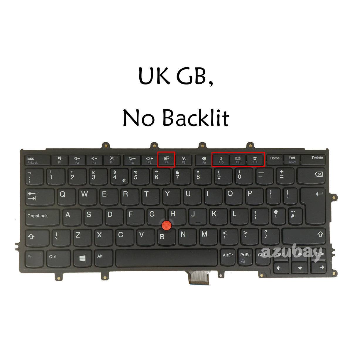 UK Hebrew Keyboard for Lenovo ThinkPad X240 X250 X260 X270 No Backlit
