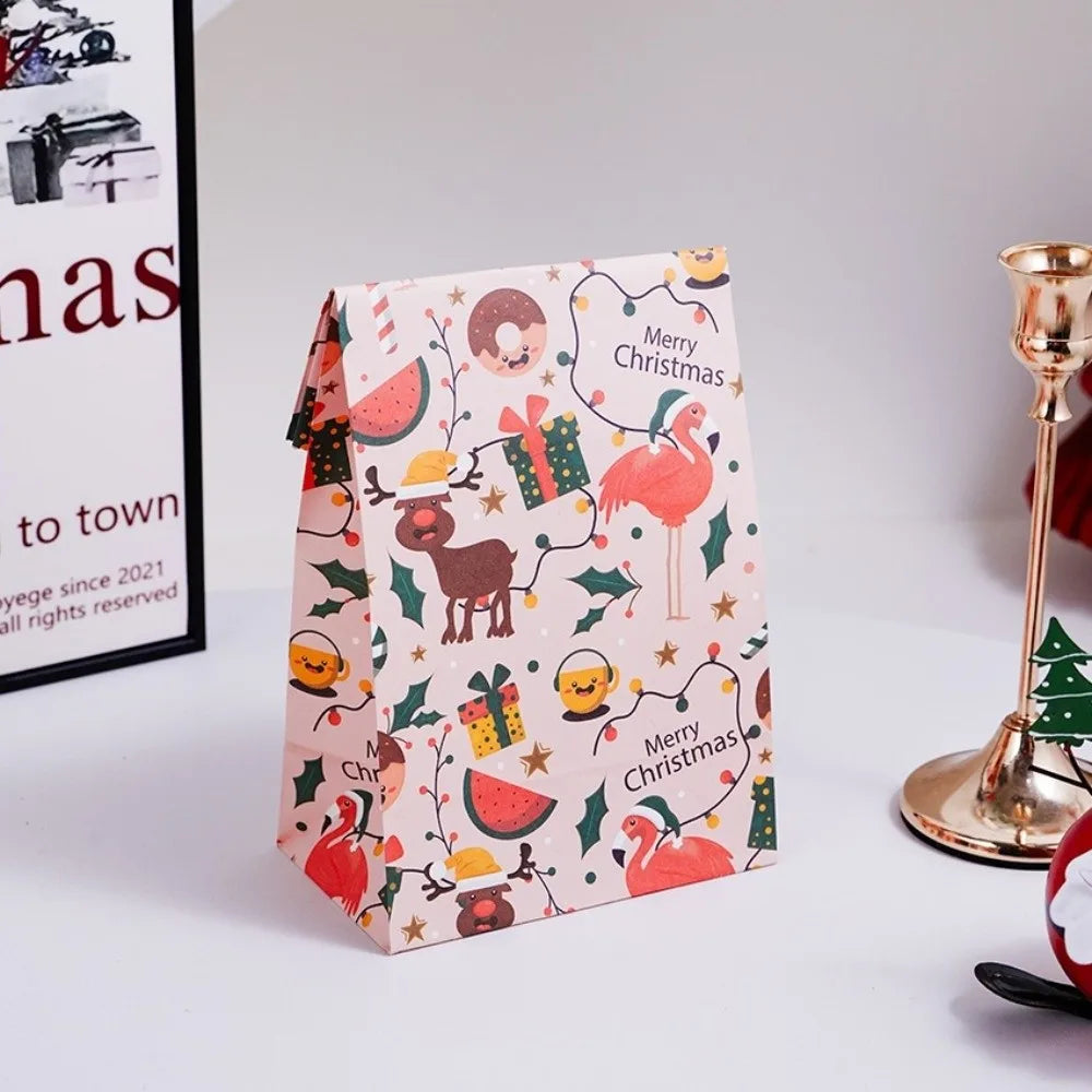 10-Pack Kraft Paper Christmas Gift Bags – Candy & Cookie