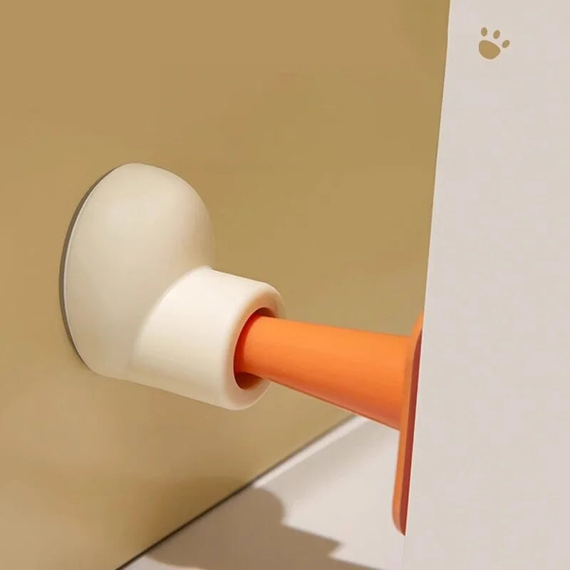 Silicone Self-Adhesive Door Stopper – Magnetic & Baby-Safe
