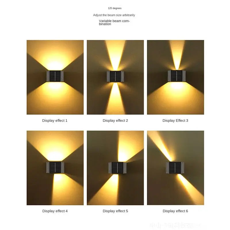 VIBE Solar LED Wall Wash Light – Dimmable Outdoor Garden Lamp