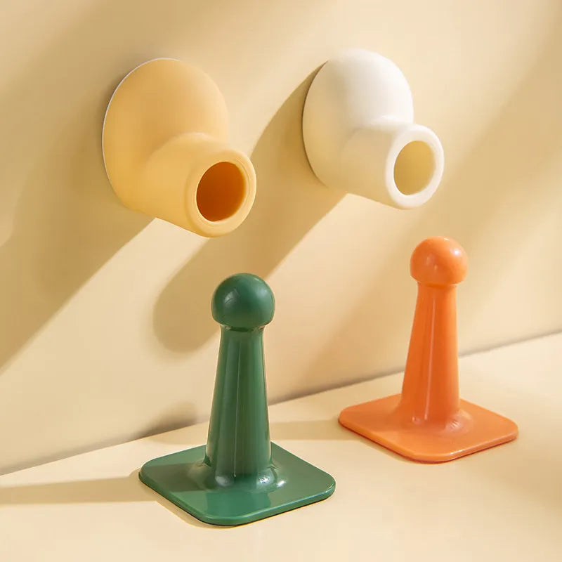 Silicone Self-Adhesive Door Stopper – Magnetic & Baby-Safe