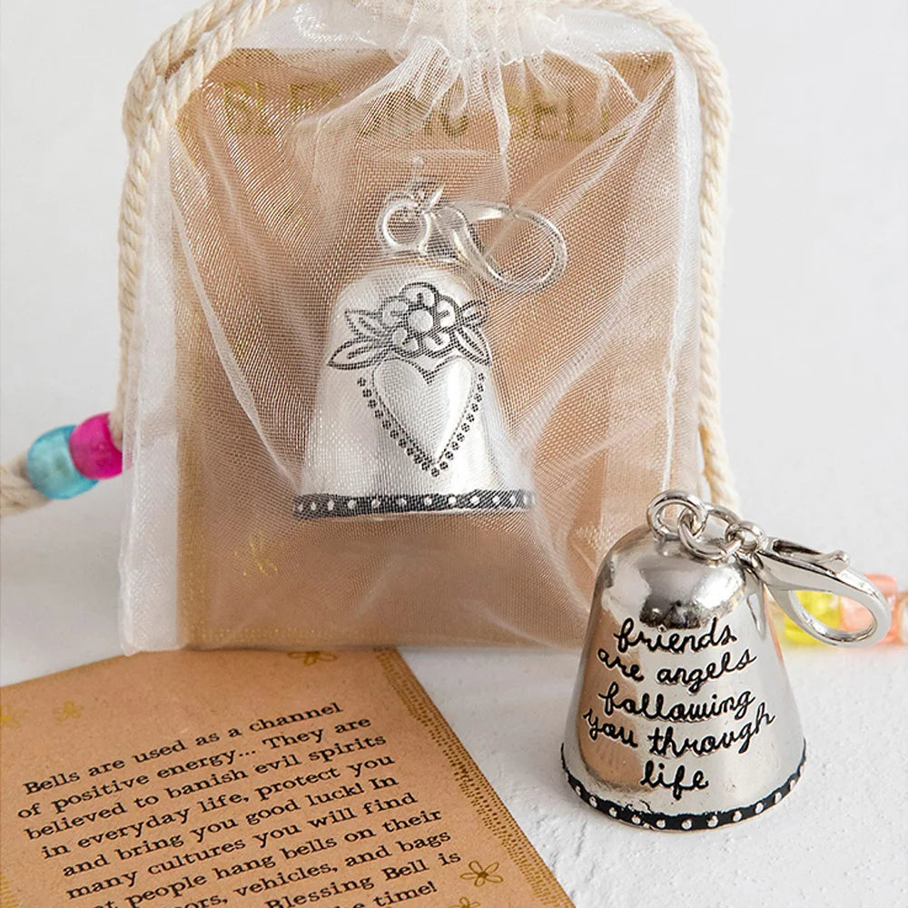 Vintage Angel Blessing Bell Ornament – Bag, Key & Door Decor
