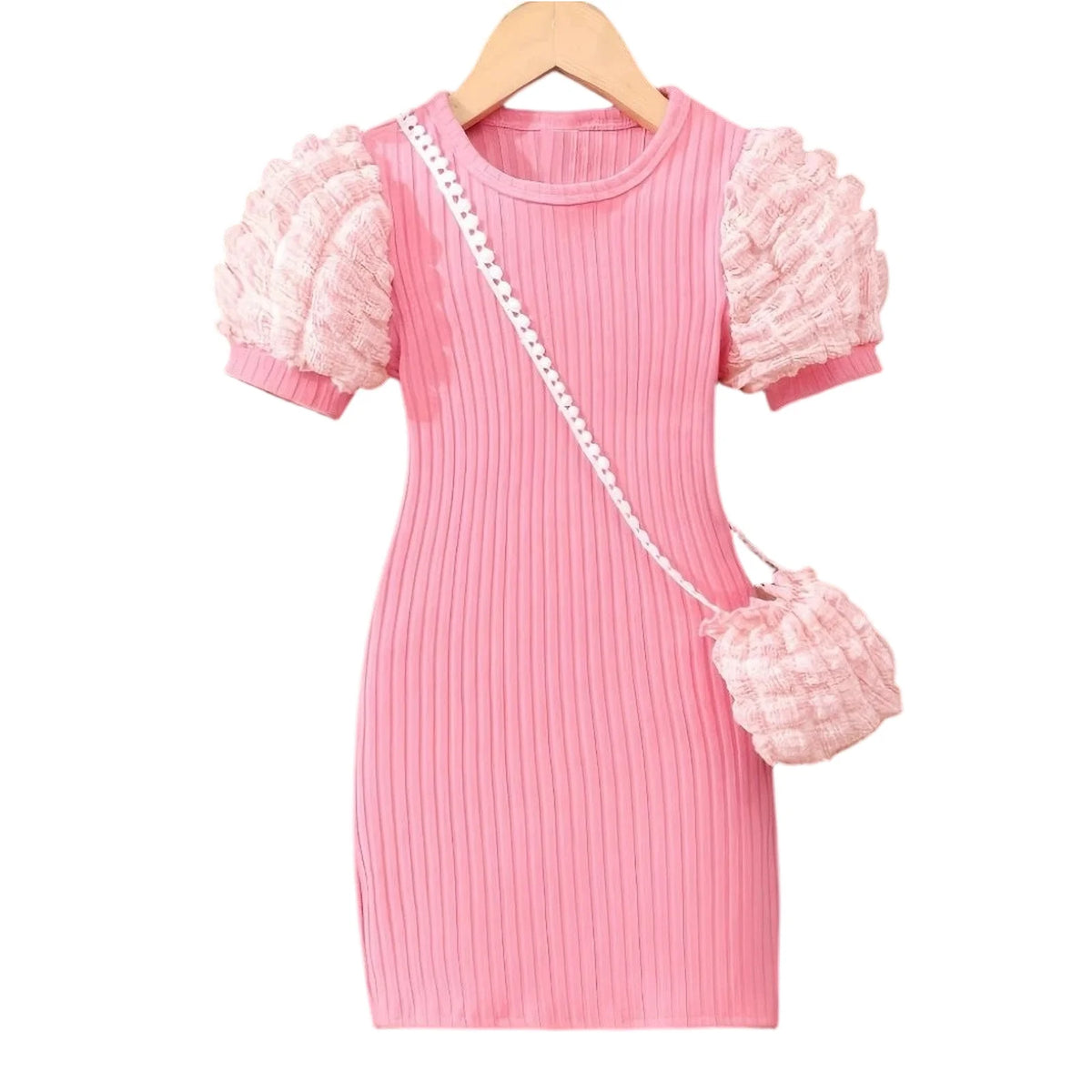 Girls Short Sleeve Midi Dress – A-Line Party Dress Ages 2–8
