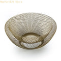 Hand-Woven Iron Wire Fruit & Vegetable Basket – Round Tray