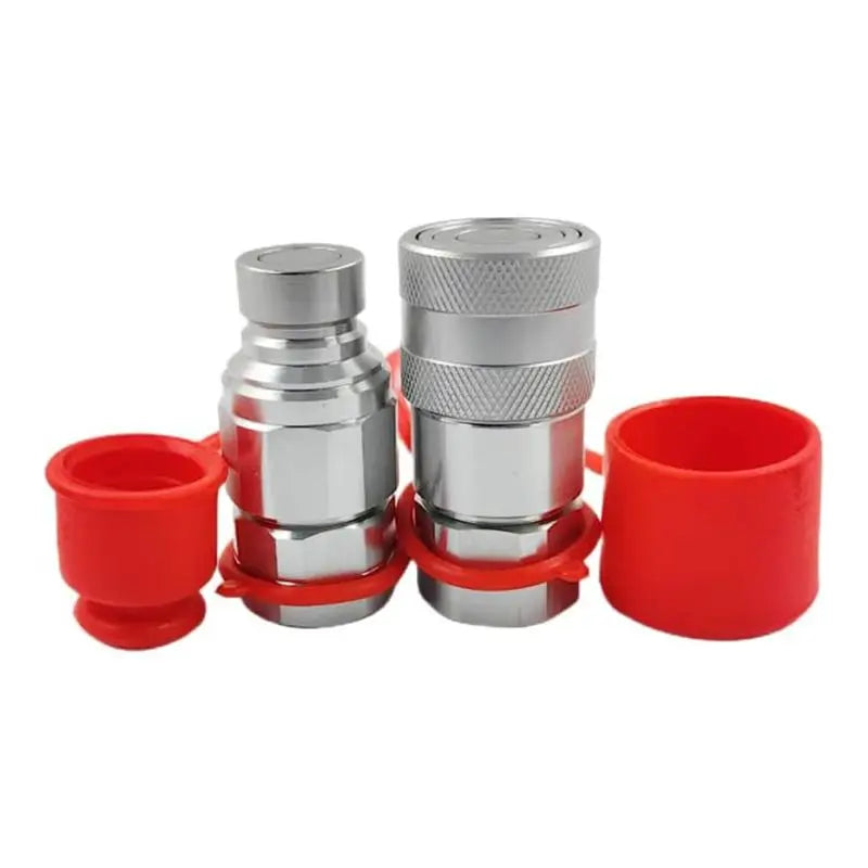 3/4" NPT Skid Steer Flat Face Hydraulic Quick Connect Coupler Set