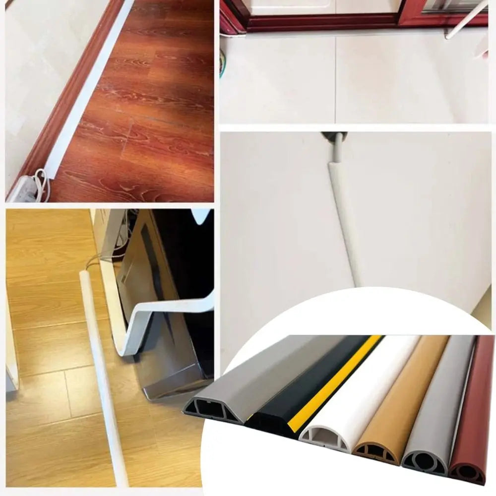 Floor Cord Cover PVC Cable Protector & Wire Hider