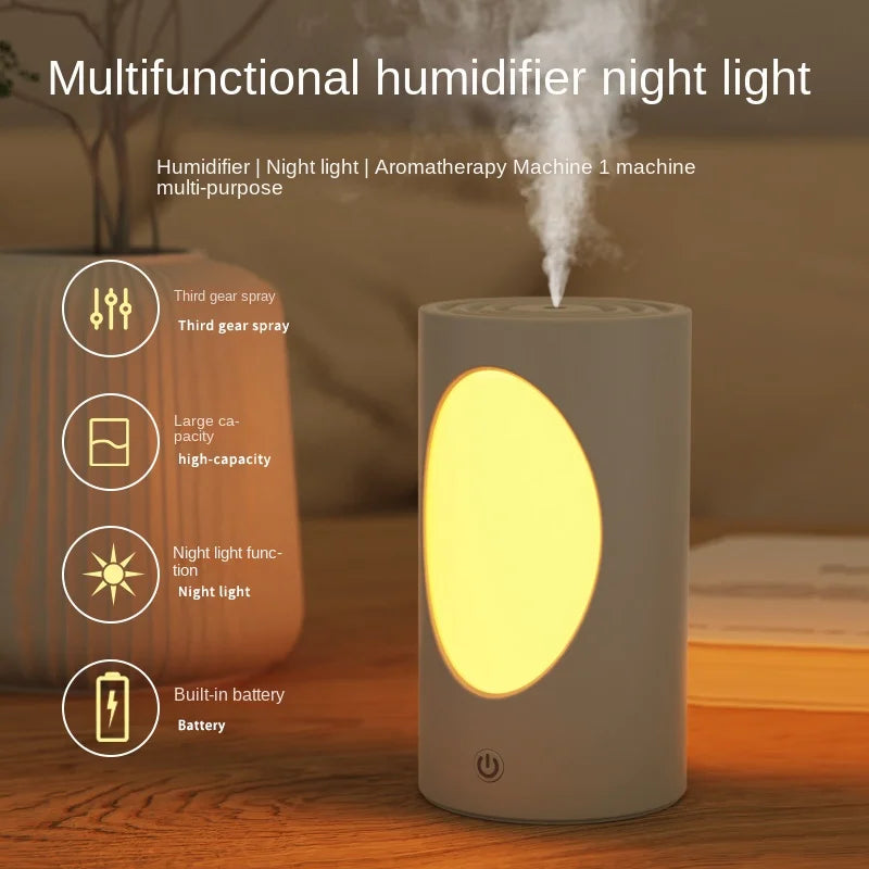 Tree Hole Mini Humidifier USB Night Light Aromatherapy 600ml