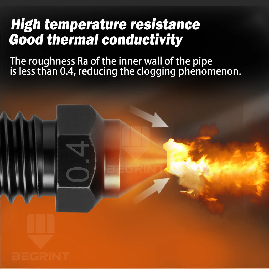 BEGRINT 0.4mm Bimetal Hardened Steel Nozzle – ELEGOO Centauri