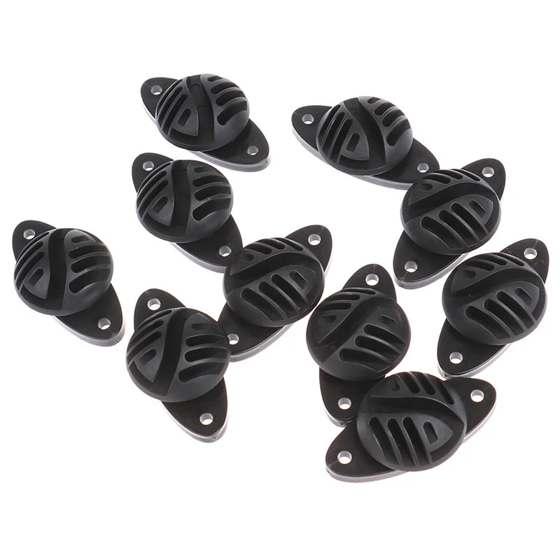 10-Pack Electric Fence Ring Hook Screw Plastic Insulators