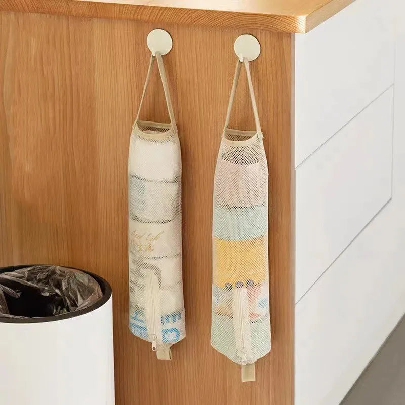 Wall Mount Kitchen Hanging Bag – Produce & Trash Bag Organizer