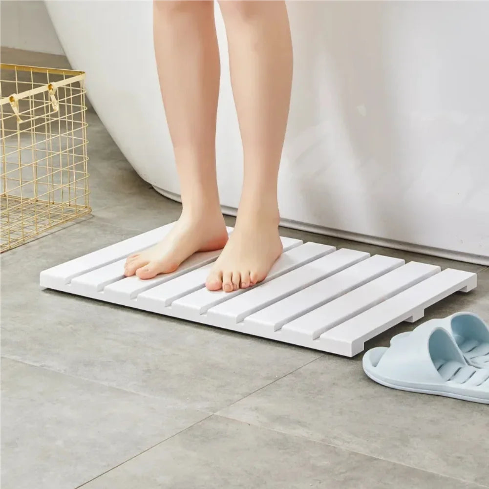 Bamboo Non-Slip Waterproof Step Stool Heightening Foot Pad