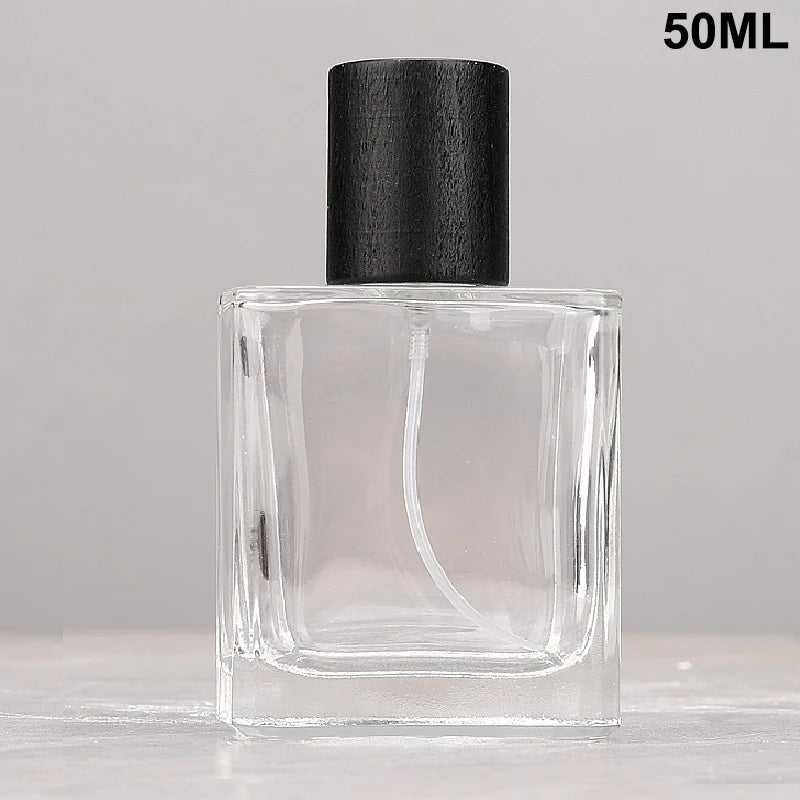 Square Glass Refillable Perfume Spray Bottle 15/30/50ml