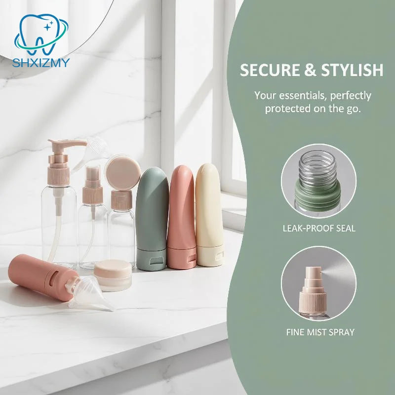 Refillable Travel Bottle Set – Spray, Lotion & Shampoo