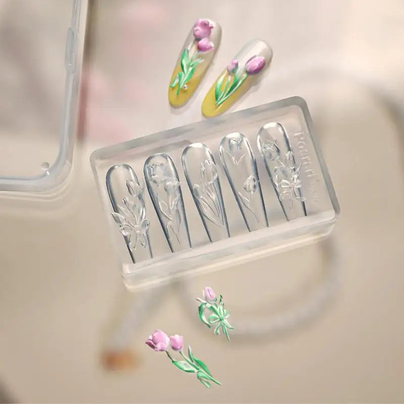 3D Silicone Nail Art Molds – Bowknot Flowers & Butterflies