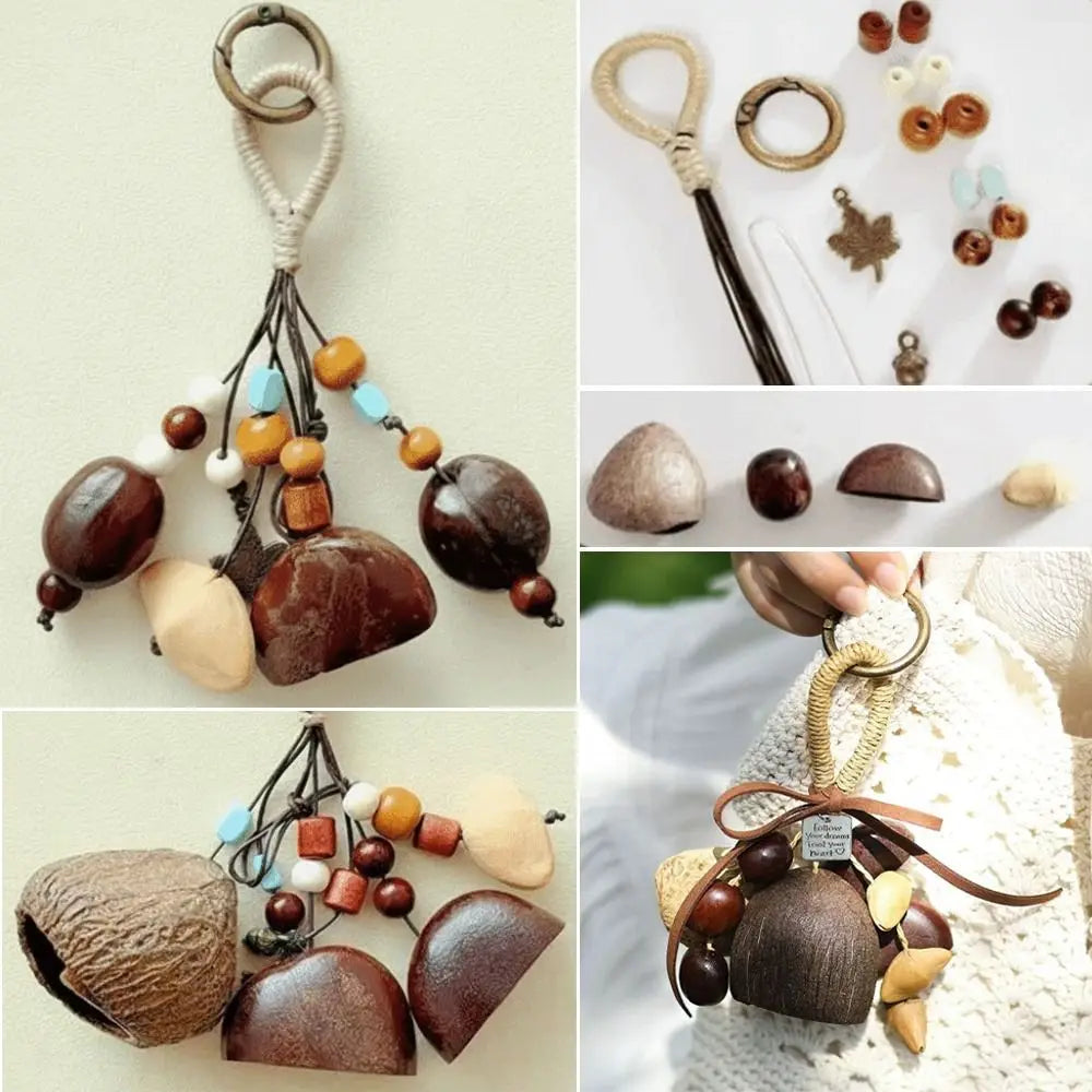 Natural Nut Shell Wind Chimes DIY Kit – Garden & Yoga Decor